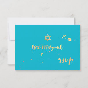 PixDezines rsvp bat mitzvah/ontworpen/DIY kleur Kaartje
