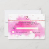 PixDezines RSVP Bat Mitzvah, Roze Waterverf ✡ (Achterkant)