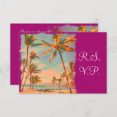 PixDezines rsvp  Beach Scence/Aloha/Luau (Voorkant / Achterkant)