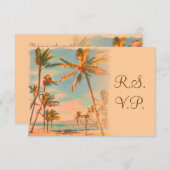 PixDezines rsvp  Beach Scence/Aloha/Luau (Voorkant / Achterkant)