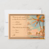 PixDezines rsvp  Beach Scence/Aloha/Luau Kaartje (Achterkant)