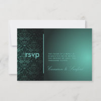 PixDezines RSVP Bijoux Damask/Blauwgroen Groen