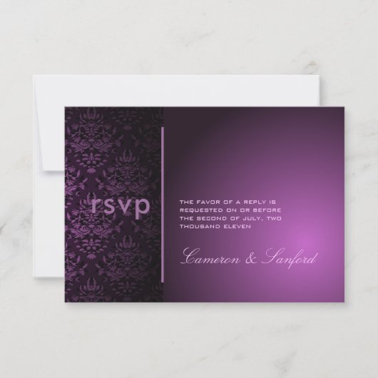 PixDezines RSVP Bijoux Damask/plum (Voorkant)