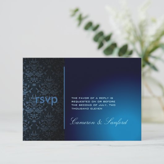 PixDezines RSVP Bijoux Damask/sapphire (Staand voorkant)