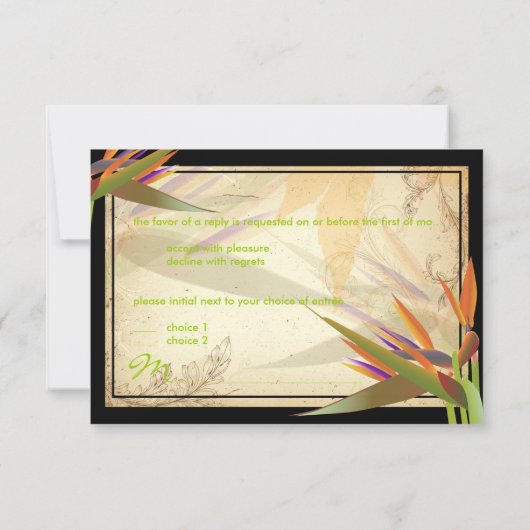 PixDezines RSVP BIRD VAN PARADISE (Achterkant)