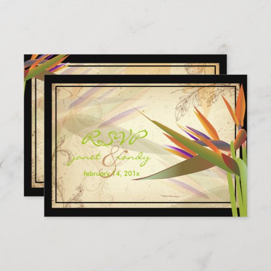 PixDezines RSVP BIRD VAN PARADISE (Voorkant / Achterkant)