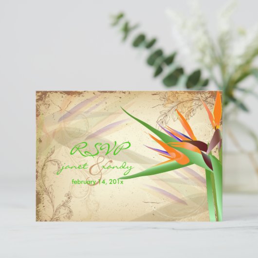 PixDezines RSVP  BIRD VAN PARADISE (Staand voorkant)