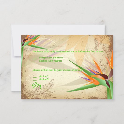 PixDezines RSVP  BIRD VAN PARADISE (Achterkant)