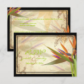 PixDezines RSVP  BIRD VAN PARADISE Kaartje (Voorkant / Achterkant)