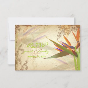 PixDezines RSVP  BIRD VAN PARADISE Kaartje