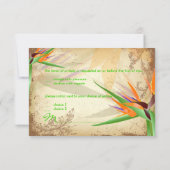 PixDezines RSVP BIRD VAN PARADISE Kaartje (Achterkant)