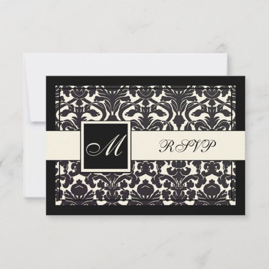 PixDezines rsvp Black Flora Damask/DIY kleur (Voorkant)