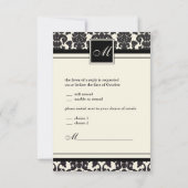 PixDezines rsvp Black Flora Damask/DIY kleur (Achterkant)