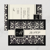 PixDezines rsvp Black Flora Damask/DIY kleur (Voorkant / Achterkant)