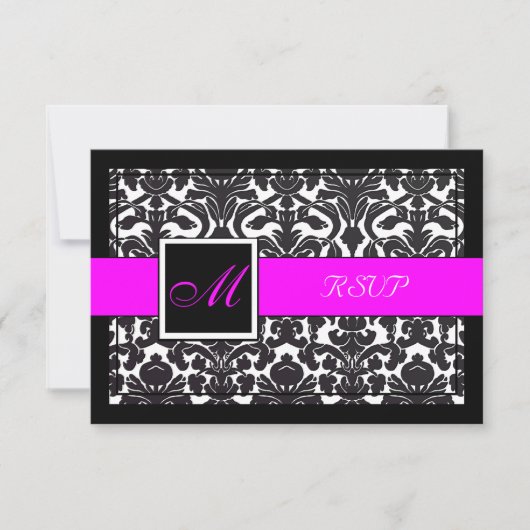 PixDezines rsvp Black Flora Damask/DIY kleuren (Voorkant)