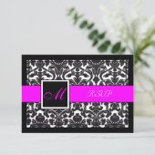 PixDezines rsvp Black Flora Damask/DIY kleuren (Staand voorkant)