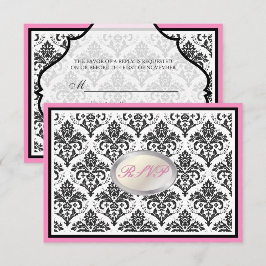 PixDezines rsvp Black jolie damask/diy trim (Voorkant / Achterkant)