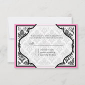 PixDezines rsvp Black jolie damask/diy trim Kaartje (Achterkant)