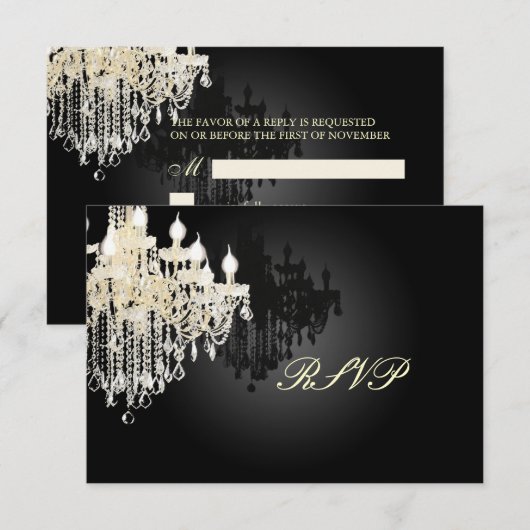 PixDezines RSVP Black + White Chandelier (Voorkant / Achterkant)