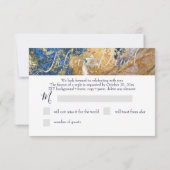 PixDezines RSVP Blauw Graniet Bar Mitzvah ✡ (Achterkant)