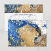 PixDezines RSVP Blauw Graniet Bar Mitzvah ✡ (Voorkant / Achterkant)