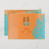 PixDezines rsvp Blue Coral+Seahorse, strandpartij (Voorkant / Achterkant)