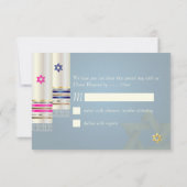PixDezines RSVP Blue/Pink Tallits/B'nai Mitzvah (Achterkant)