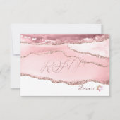 PixDezines RSVP Blush Burgundy Agate Bat Mitzvah ✡ (Voorkant)