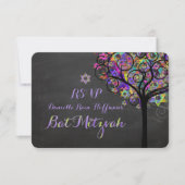 PixDezines rsvp boom des levens Bat Mitzvah Kaart (Voorkant)
