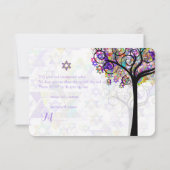 PixDezines RSVP-BOOM VAN LIFE BAT MITZVAH/PAARS RSVP Kaartje (Achterkant)