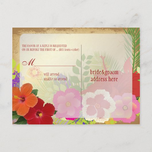 PixDezines RSVP briefkaarten, vereisen 5x7 uitnodi Uitnodiging Briefkaart (Achterkant)