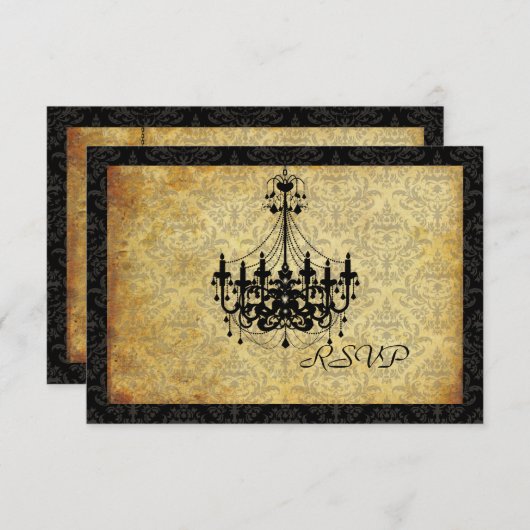 PixDezines rsvp Chandelier+damask (Voorkant / Achterkant)