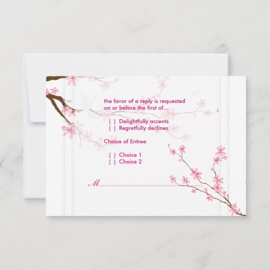 PixDezines RSVP CHERRY BLOSSOMS/DIY ACHTERGROND (Achterkant)