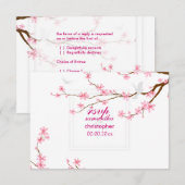 PixDezines RSVP CHERRY BLOSSOMS/DIY ACHTERGROND (Voorkant / Achterkant)