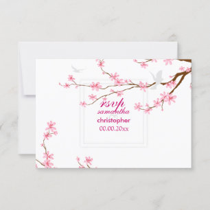PixDezines RSVP CHERRY BLOSSOMS/DIY ACHTERGROND Kaartje