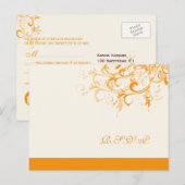 PixDezines rsvp citrus wervelingen/doe-het-zelf ac Uitnodiging Briefkaart (Voorkant / Achterkant)