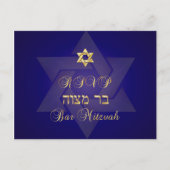 PixDezines rsvp Classic Mitzvah voor 5x7 uitnodigi Uitnodiging Briefkaart (Voorkant)