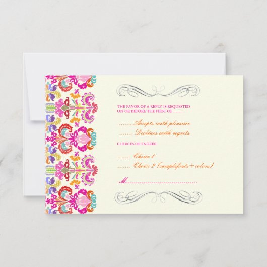 PixDezines rsvp color Isabella damask/bat mitzvah (Achterkant)