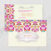 PixDezines rsvp color Isabella damask/bat mitzvah (Voorkant / Achterkant)