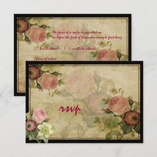 PixDezines rsvp cottage rozen/diy fonts (Voorkant / Achterkant)