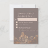 PixDezines RSVP Dallas Skyline/Pink Gold/DIY kleur (Achterkant)