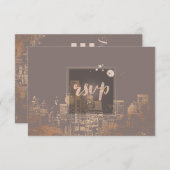 PixDezines RSVP Dallas Skyline/Pink Gold/DIY kleur (Voorkant / Achterkant)