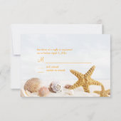 PixDezines RSVP, DANCING STARFISH/SEASHELL RSVP Kaartje (Achterkant)