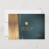 PixDezines RSVP Dark Forest Green Mitzvah ✡ (Voorkant)
