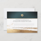 PixDezines RSVP Dark Forest Green Mitzvah ✡ Kaartje (Achterkant)