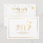 PixDezines RSVP Dazzled/Faux Gold/DIY Achtergrond (Voorkant / Achterkant)