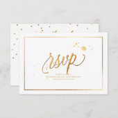 PixDezines RSVP Dazzled/Faux Gold/DIY Achtergrond (Voorkant / Achterkant)