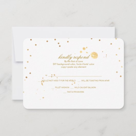 PixDezines RSVP Dazzled/Faux Gold/DIY Achtergrond (Achterkant)