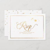 PixDezines RSVP Dazzled/Faux Gold/DIY Achtergrond (Voorkant / Achterkant)