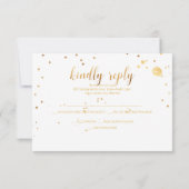 PixDezines RSVP Dazzled/Faux Gold/DIY Achtergrond Kaartje (Achterkant)